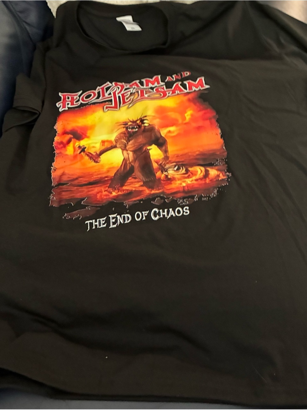 'Flotsam & Jetsam The End of Chaos' Black Graphic Tee XXL NEW